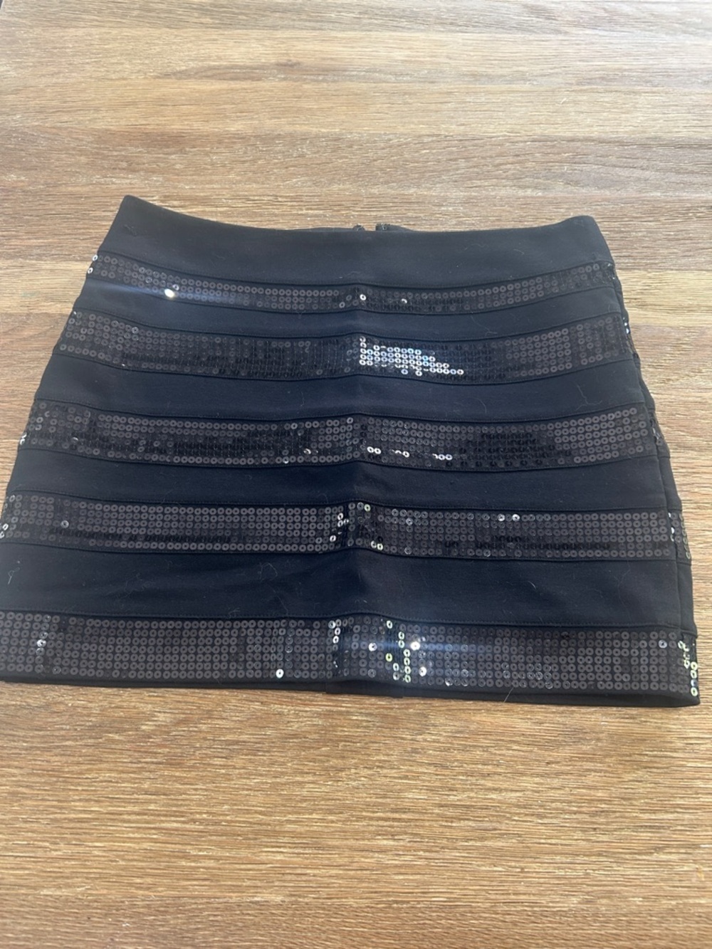 Express Black Sequin Band Mini Skirt size 4